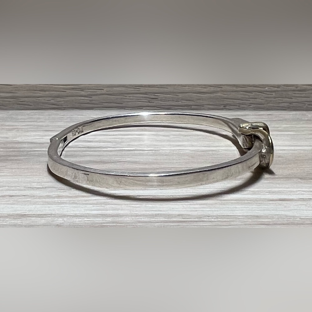 Vintage Sterling Silver MEXICO TAXCO Belt Buckle Hinged Bangle Bracelet, 12.5g - Picture 8 of 8